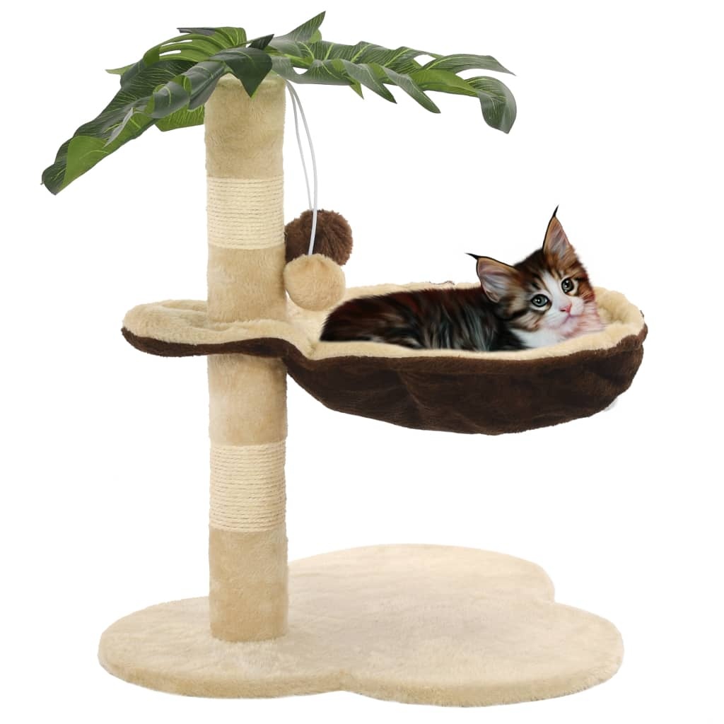 Kattenkrabpaal Beige/Bruin 50cm -47% Korting! Topdeal!