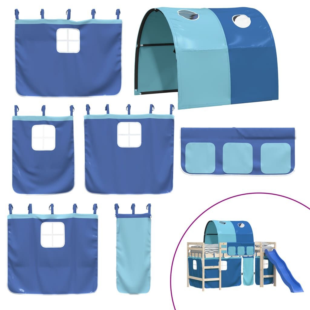 vidaXL Hoogslaper Gordijnen + Tunnel Blauw -53%!