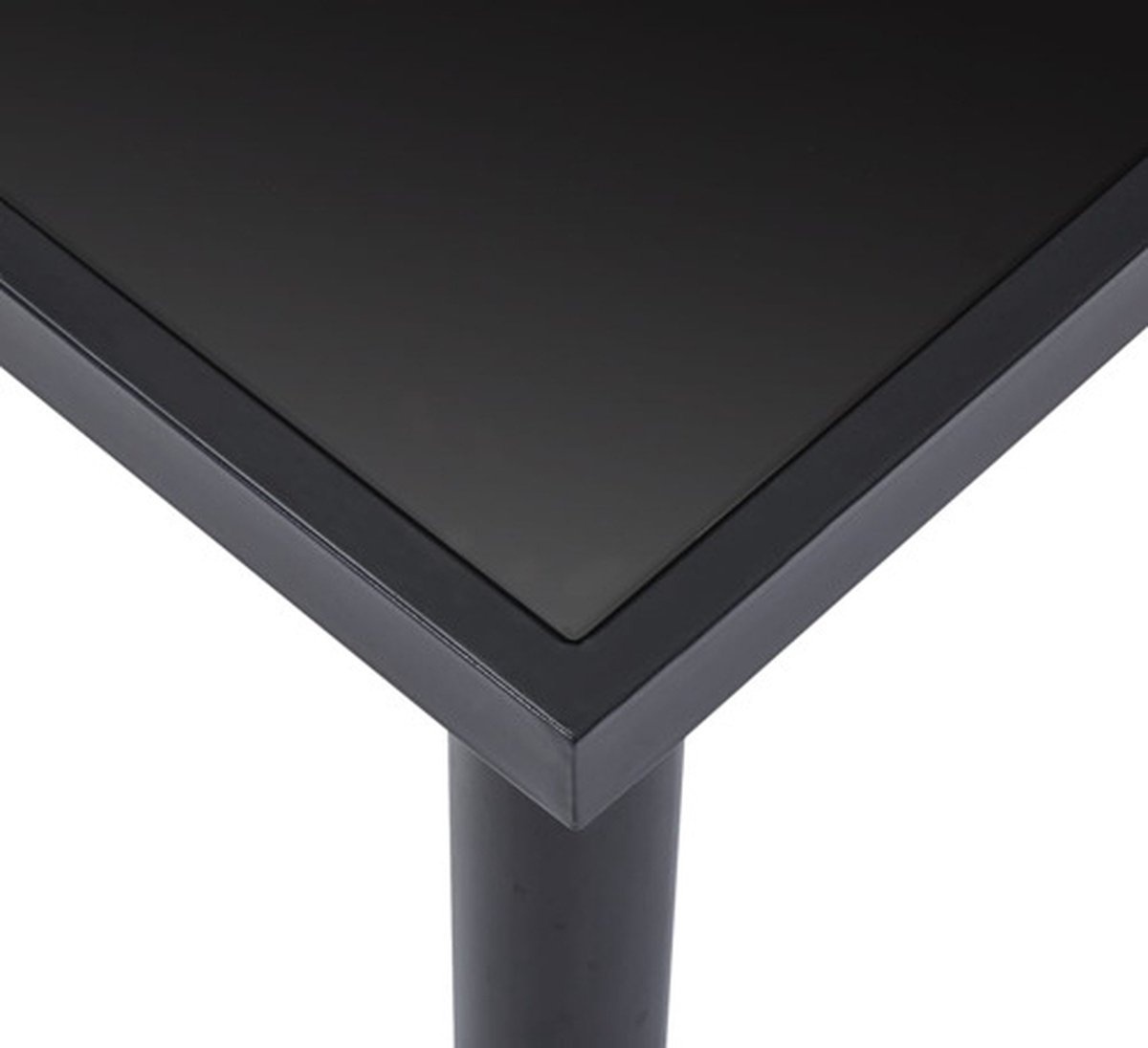 VidaXL Eettafel Glas Zwart 160x80cm -62% Korting! Krasje