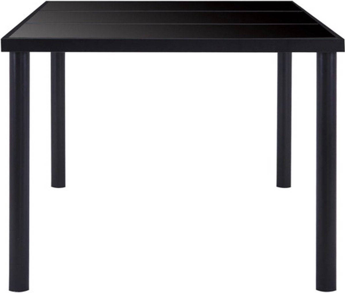 VidaXL Eettafel Glas Zwart 160x80cm -62% Korting! Krasje