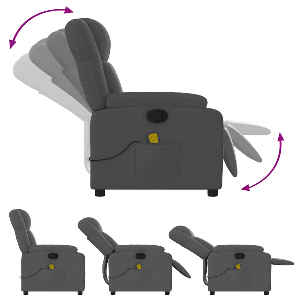 vidaXL Massagestoel Donkergrijs - 42% Korting!