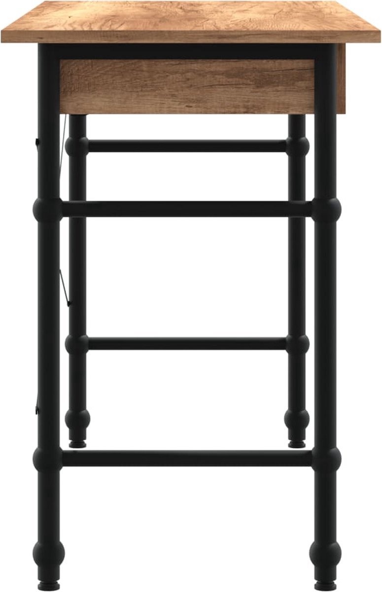 vidaXL Computerbureau Eiken 110cm - Zo Goed Als Nieuw! 53% Korting