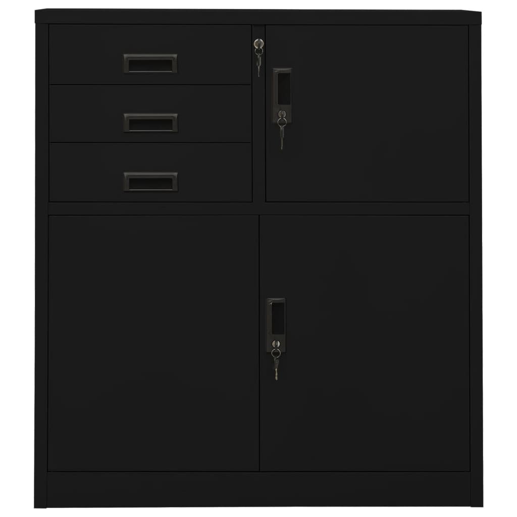 VidaXL Kantoorkast Zwart 90cm - 42% Korting!