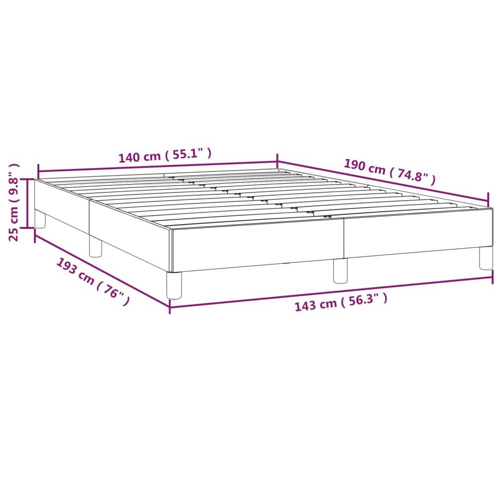 vidaXL Bedframe 140x190cm Donkergrijs - 53% Korting!