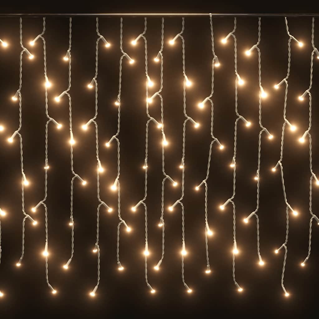 vidaXL LED Lichtgordijn 10m Warmwit - 41% Korting!