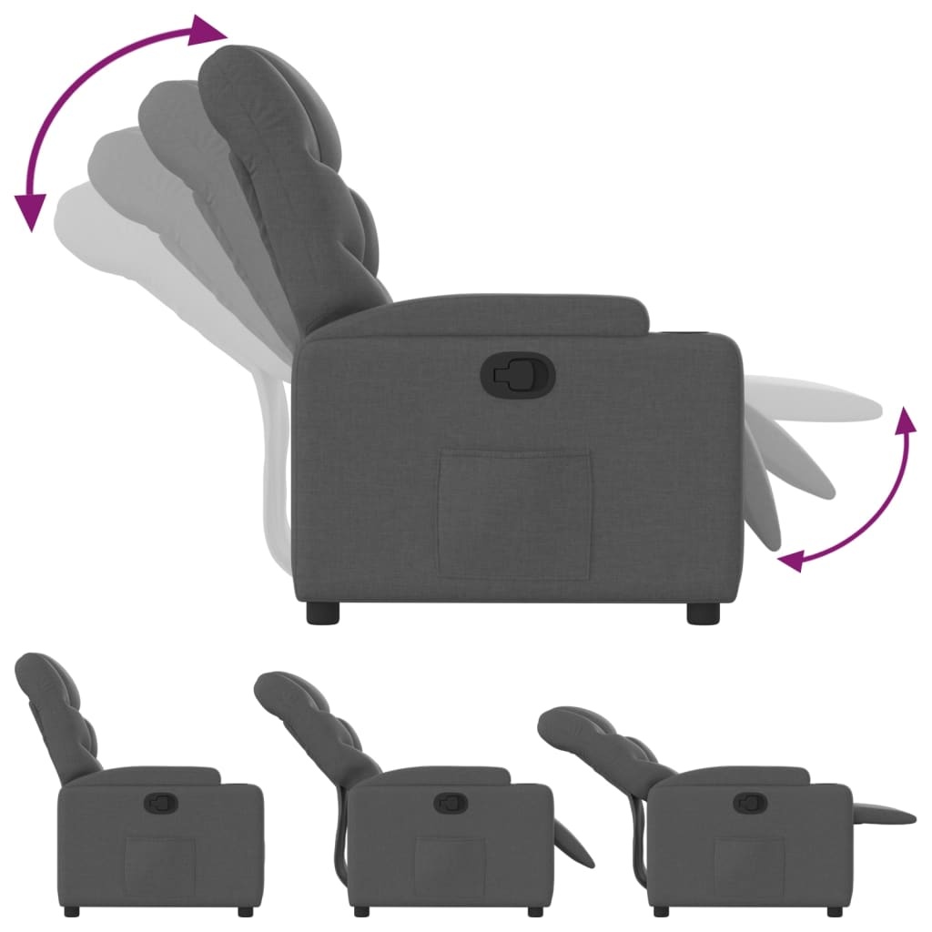 vidaXL Verstelbare Fauteuil Donkergrijs - 42% Korting!
