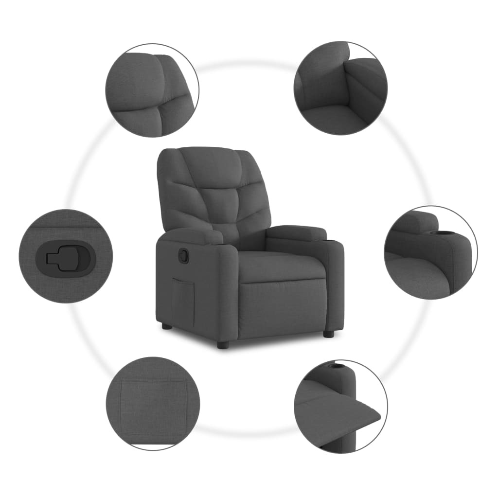vidaXL Verstelbare Fauteuil Donkergrijs - 42% Korting!