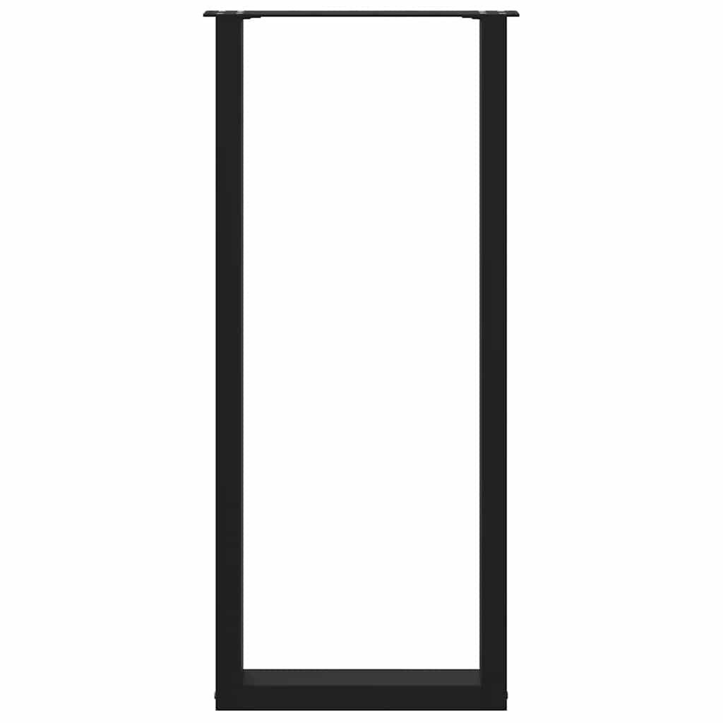 vidaXL Salontafelpoten U-Vorm Zwart 50% Korting!