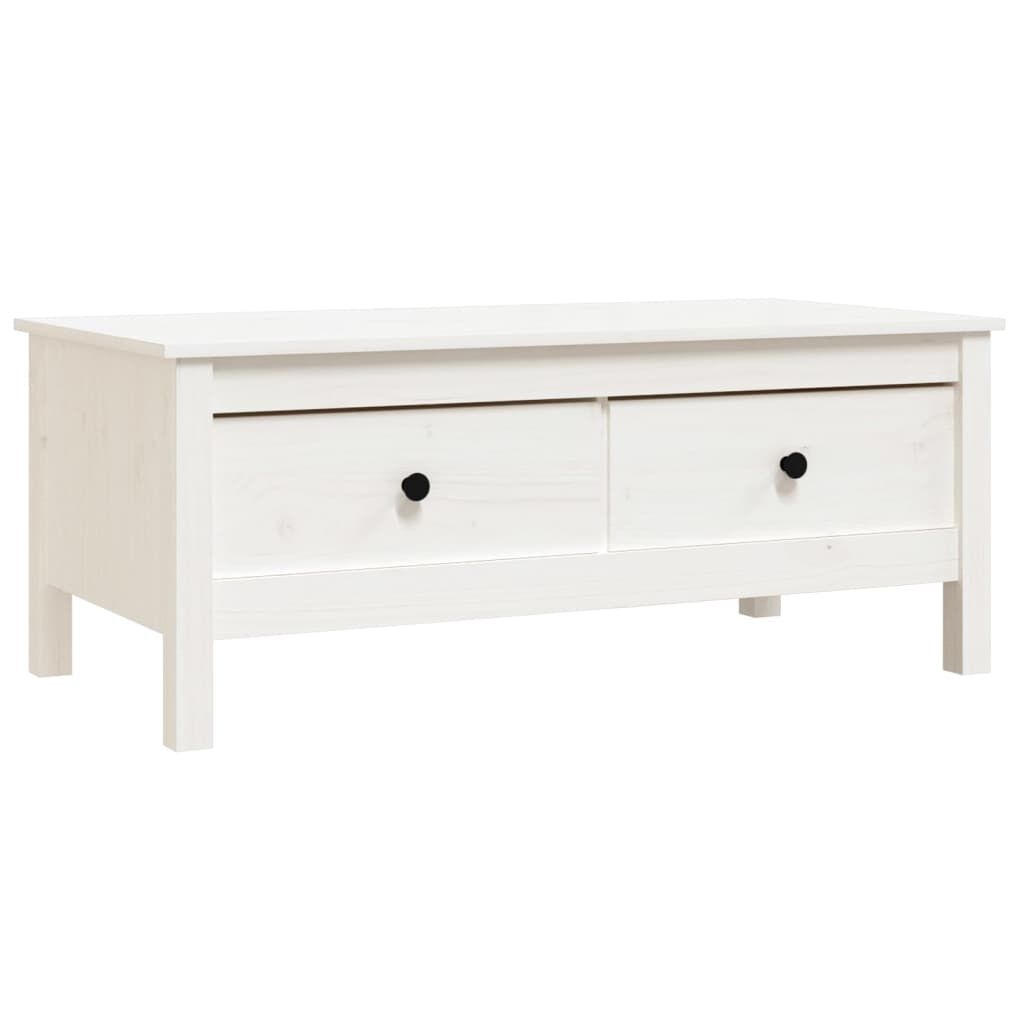 vidaXL Salontafel Grenenhout Wit 100x50cm - 57% Korting!