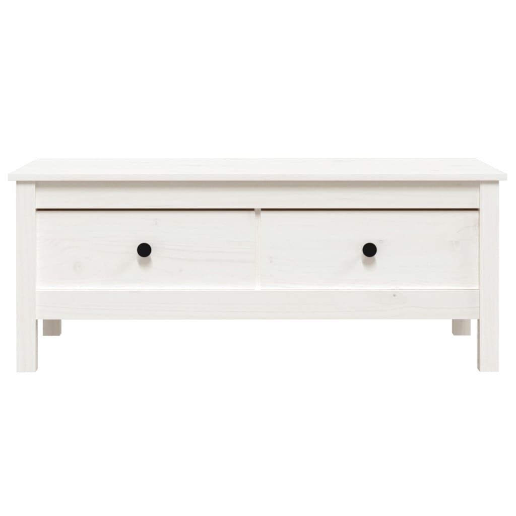 vidaXL Salontafel Grenenhout Wit 100x50cm - 57% Korting!