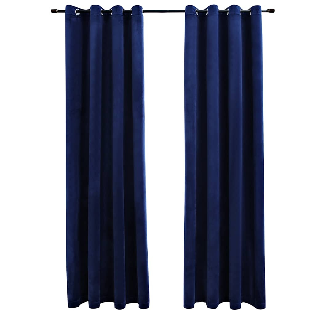 Blauwe Verduisterende Fluweel Gordijnen 140x175cm (2 st) - 47% Korting!