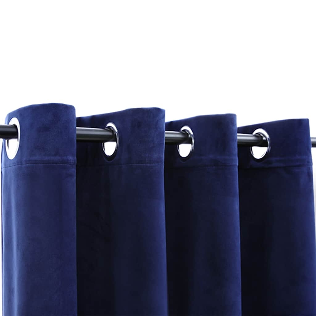 Blauwe Verduisterende Fluweel Gordijnen 140x175cm (2 st) - 47% Korting!