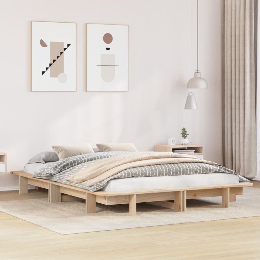 Grenen Bedframe 140x190cm - 55% Korting! (Zonder Matras)