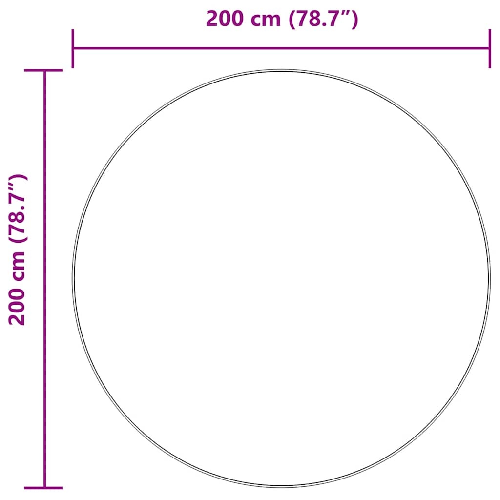 vidaXL Hoogpolig Kleed Zwart 200x200 - 47% Korting!