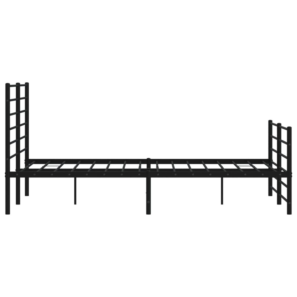 vidaXL Bedframe 140x190 Zwart Metaal -55%! Zo Goed Als Nieuw