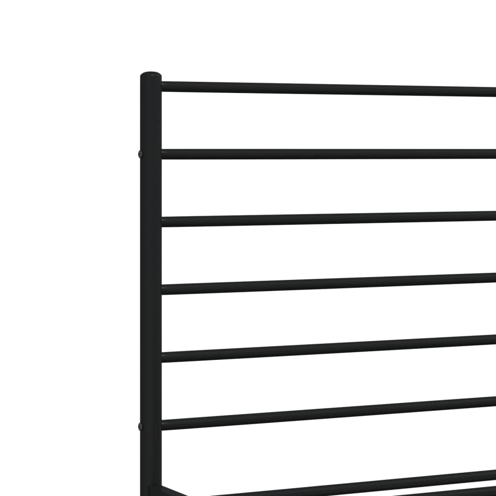 vidaXL Bedframe 140x190 Zwart Metaal -55%! Zo Goed Als Nieuw