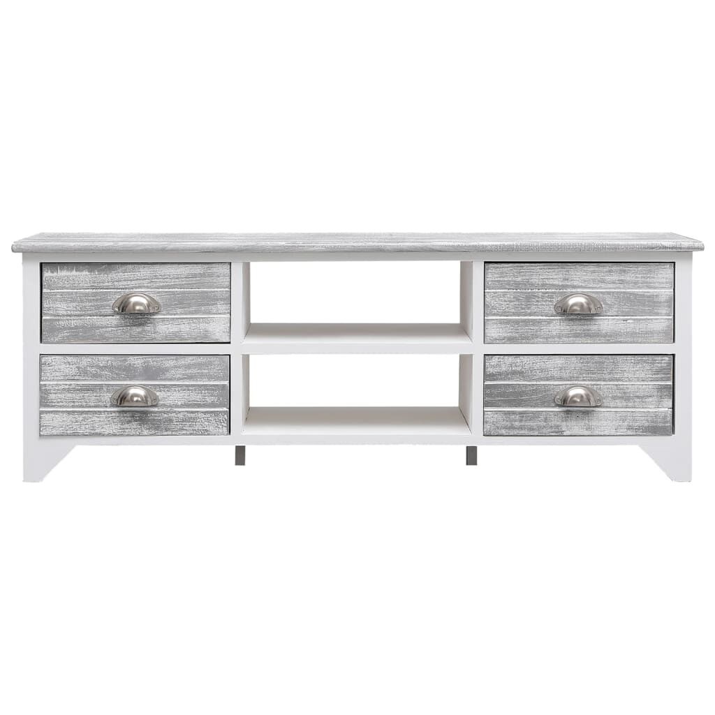 vidaXL TV Meubel Wit/Grijs 108cm - 62% Korting!