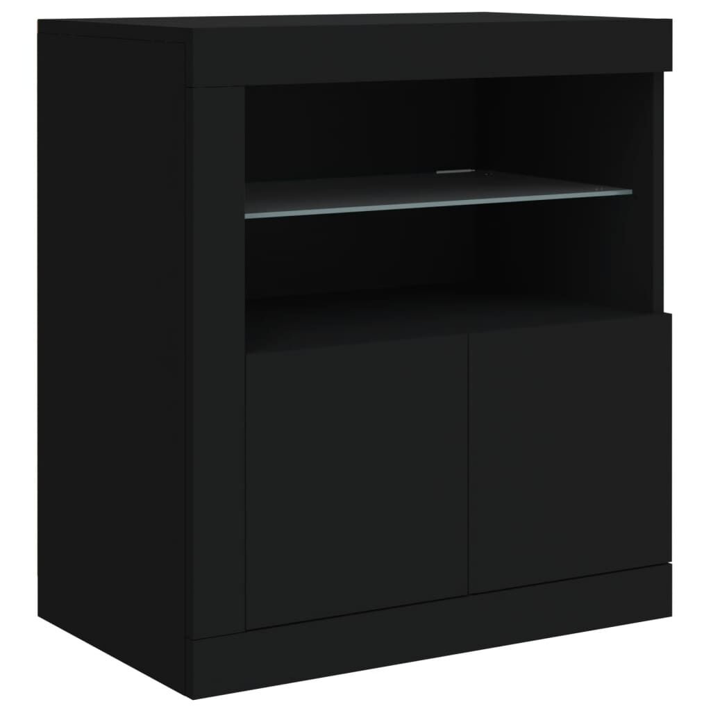 VidaXL Dressoir met LED Zwart - 53% Korting!