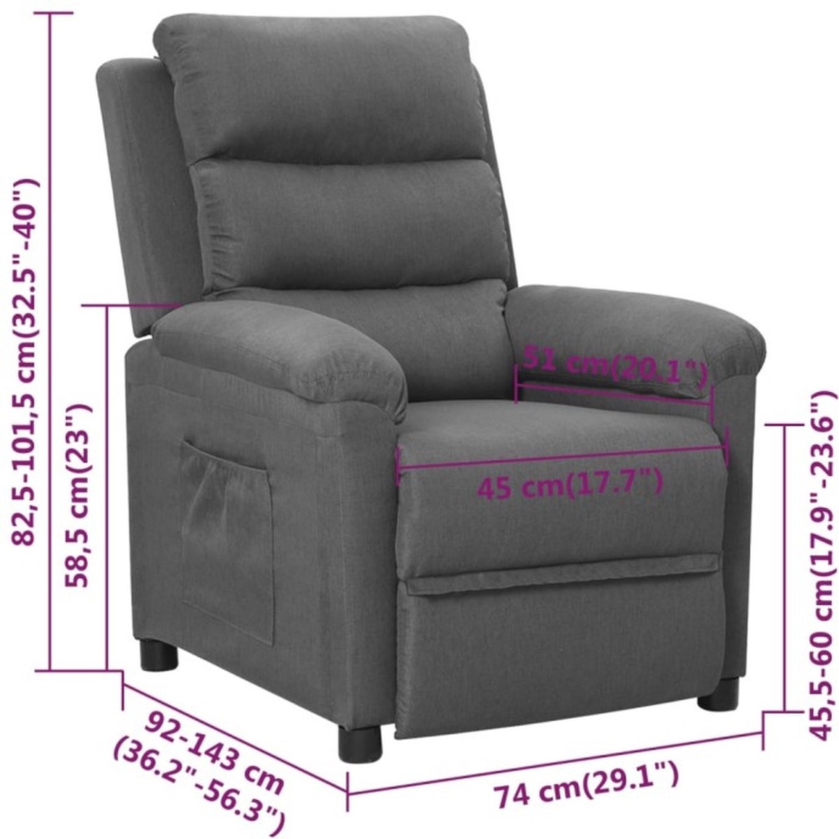 VidaXL Verstelbare Fauteuil Lichtgrijs - 57% Korting!