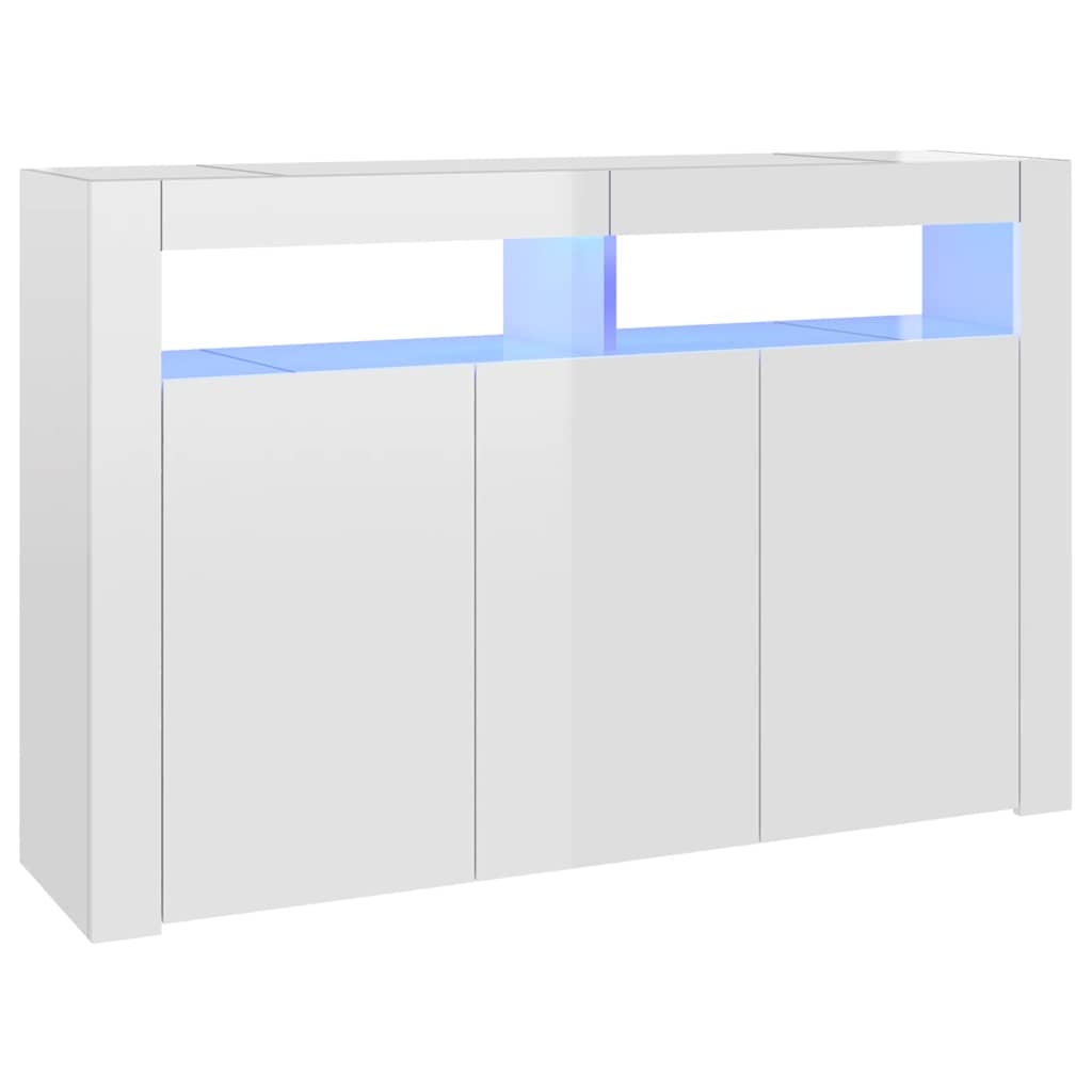 vidaXL Dressoir LED Wit Hoogglans -47%! Zo Goed Als Nieuw!