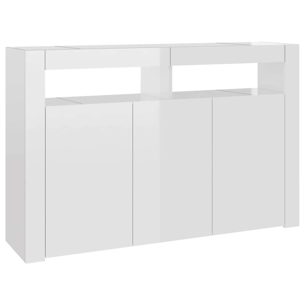 vidaXL Dressoir LED Wit Hoogglans -47%! Zo Goed Als Nieuw!