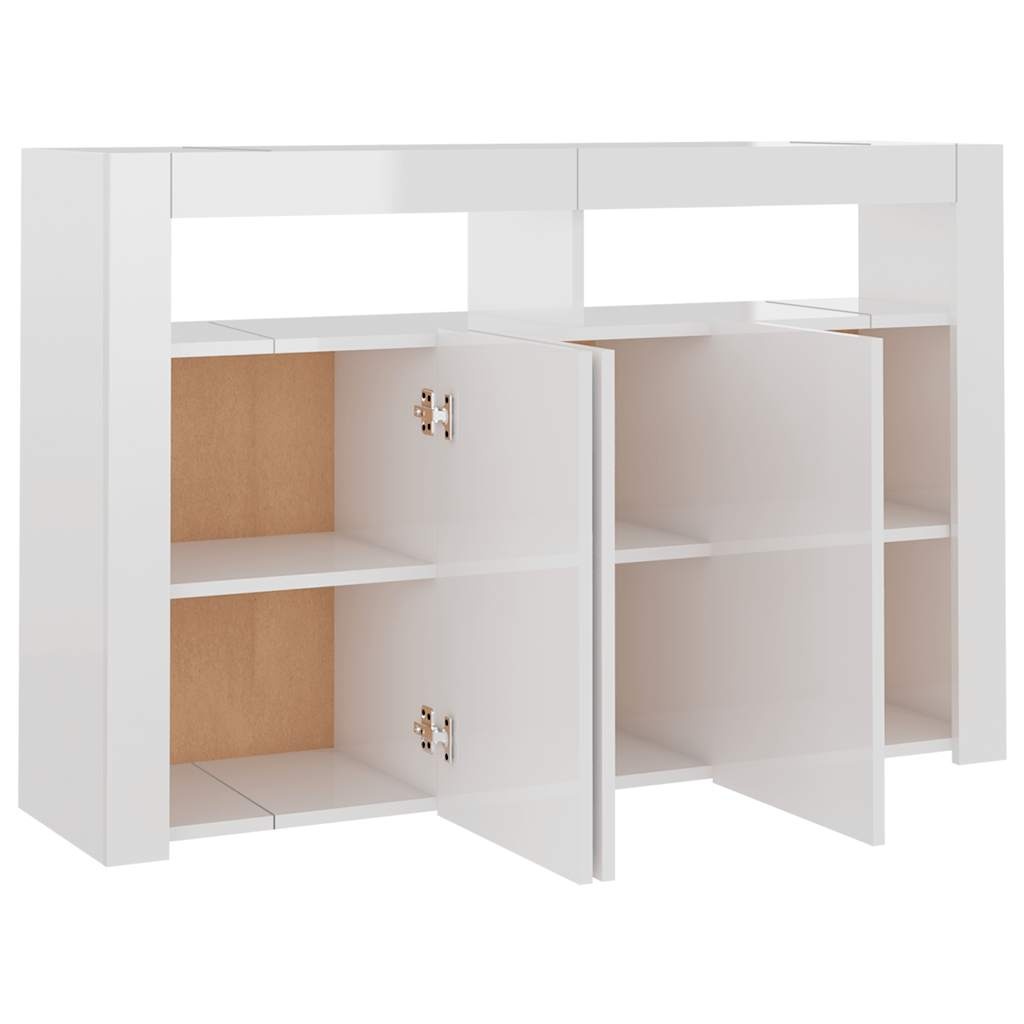 vidaXL Dressoir LED Wit Hoogglans -47%! Zo Goed Als Nieuw!