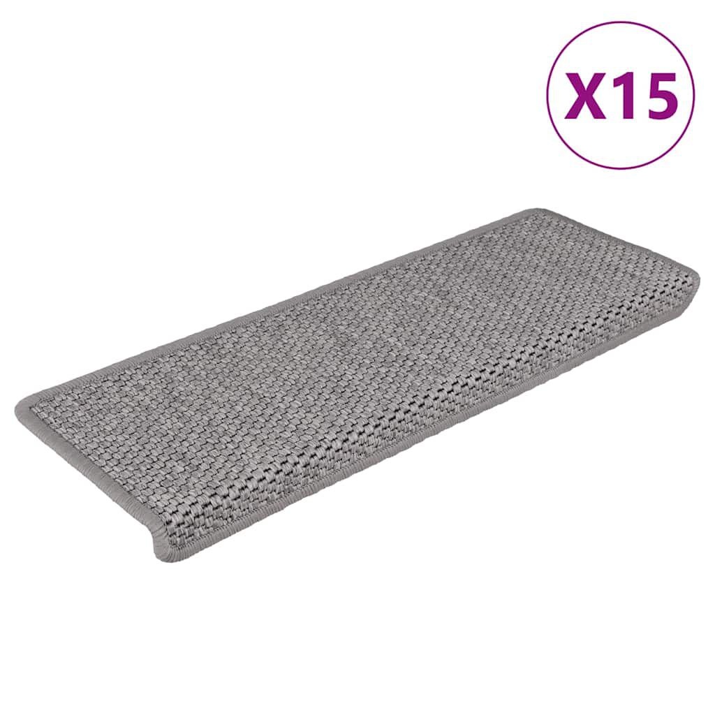 vidaXL Trapmatten Sisal-Look Zilver (15 st.) - 71% Korting!