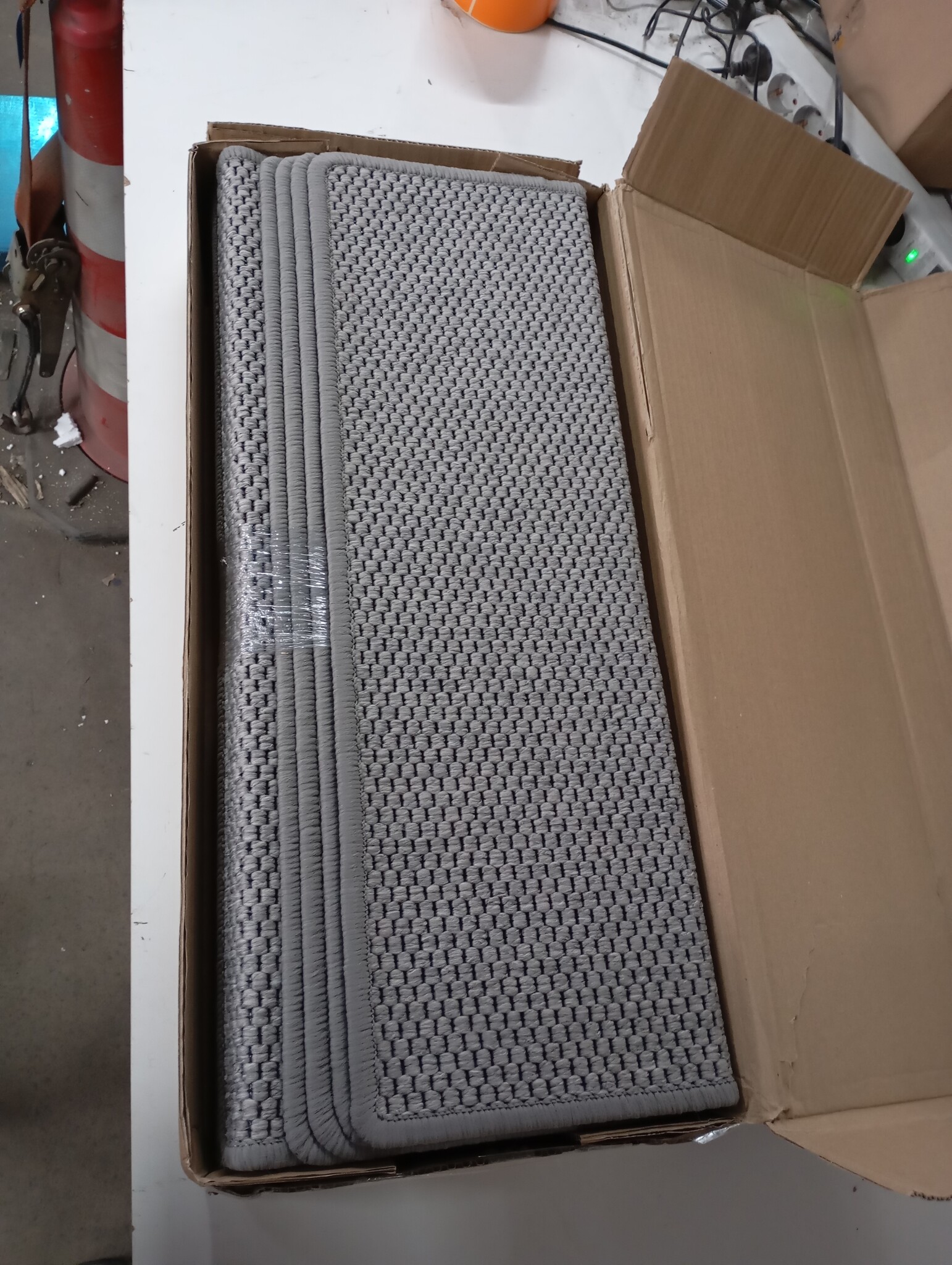vidaXL Trapmatten Sisal-Look Zilver (15 st.) - 71% Korting!