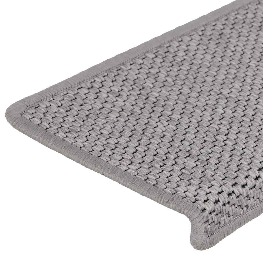 vidaXL Trapmatten Sisal-Look Zilver (15 st.) - 71% Korting!