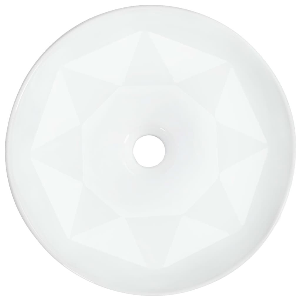 vidaXL Witte Wastafel Ø36cm - 57% Korting! (Lichte Gebruikssporen)