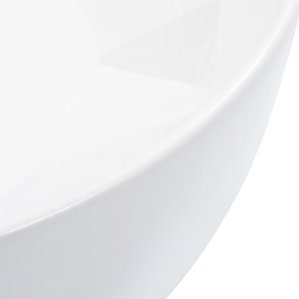 vidaXL Witte Wastafel Ø36cm - 57% Korting! (Lichte Gebruikssporen)