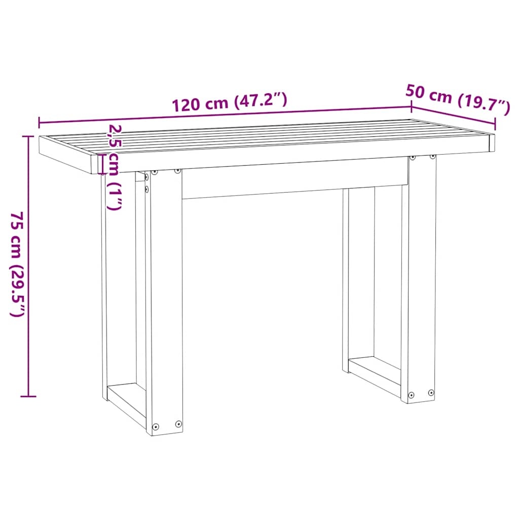 VidaXL Bureau NOAIN Grenenhout 120cm - 35% Korting!