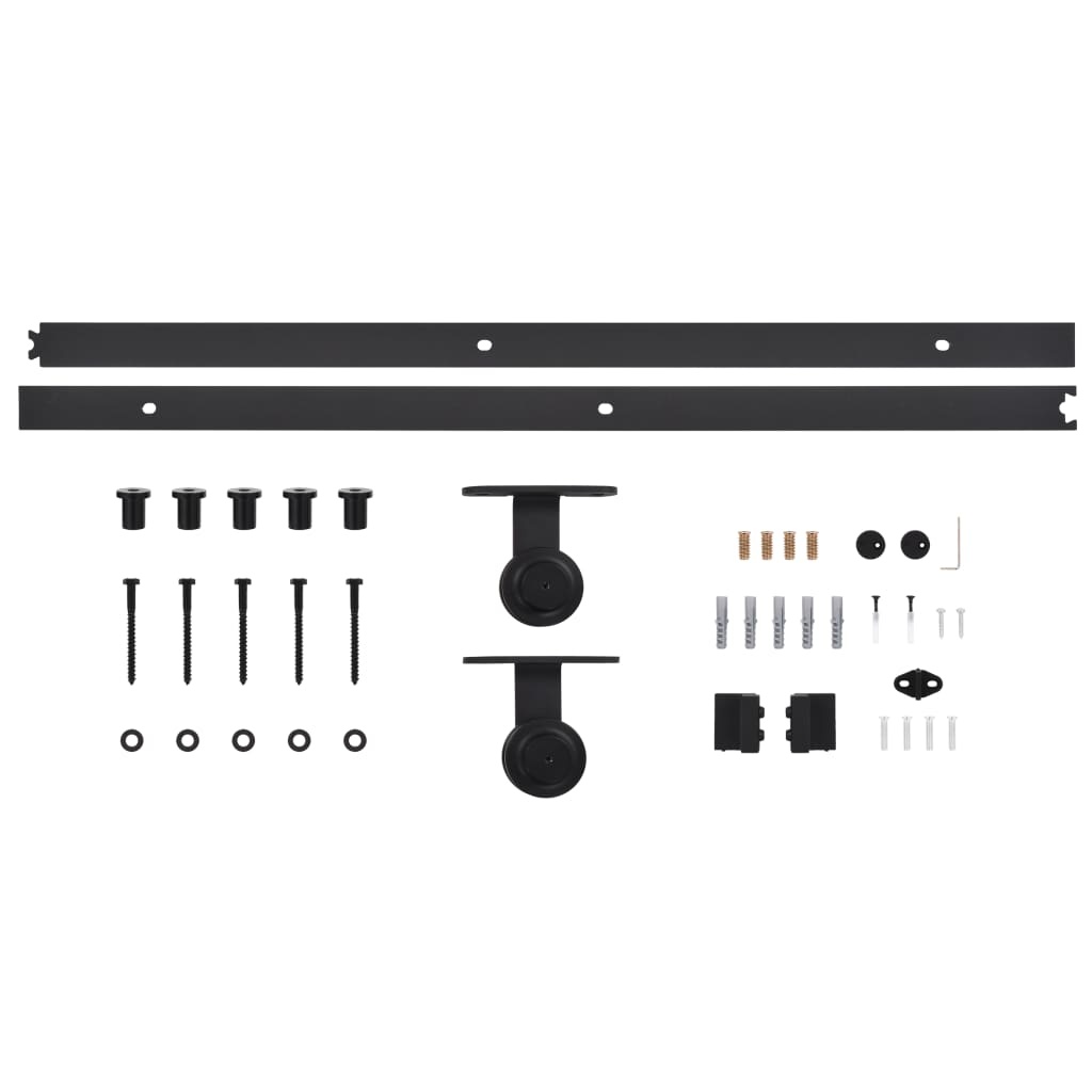 vidaXL Schuifdeur Set 183cm Zwart - SKIEN - 42% Korting!