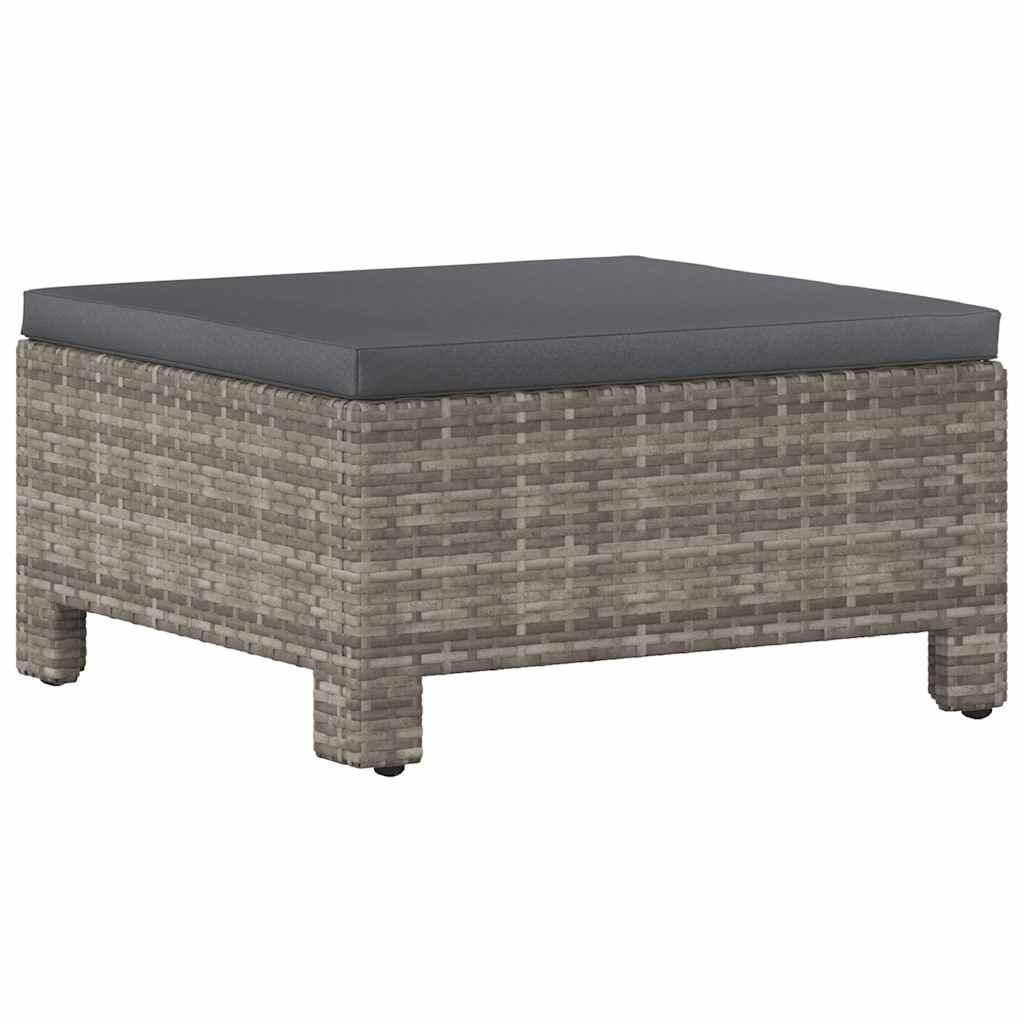 vidaXL Voetensteun Grijs Rattan - Nieuwstaat! 35% Korting