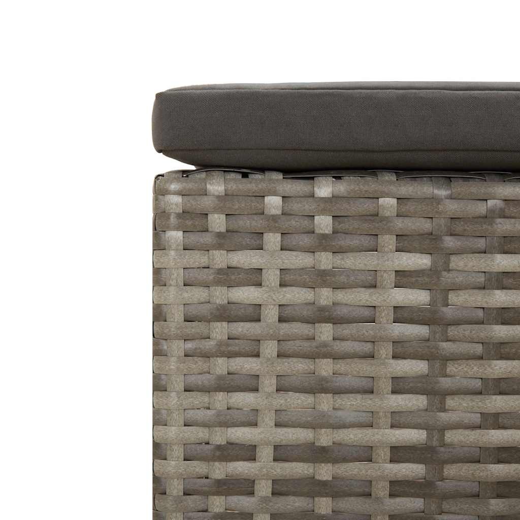 vidaXL Voetensteun Grijs Rattan - Nieuwstaat! 35% Korting