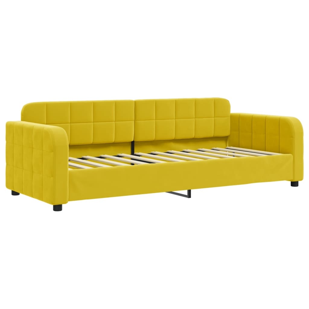 VidaXL Slaapbank Fluwel Geel 80x200 - 35% Korting!