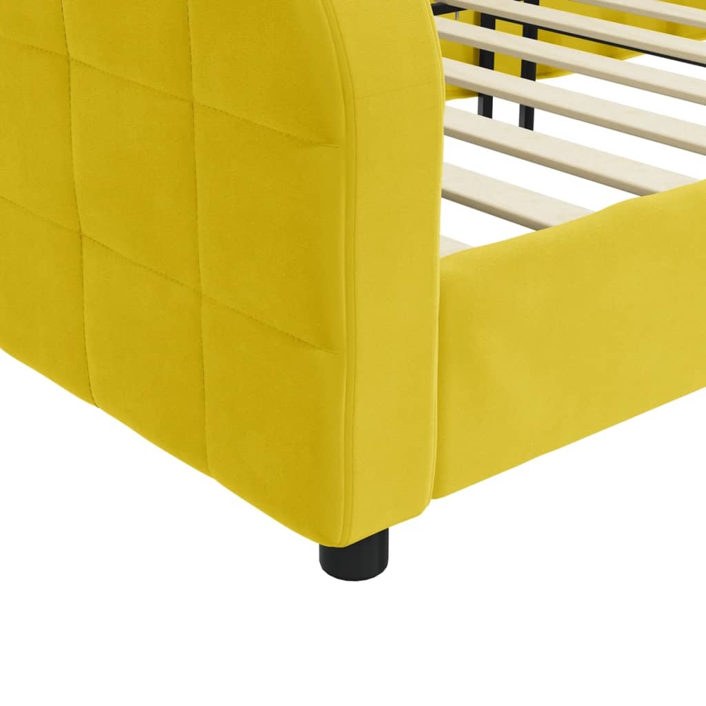 VidaXL Slaapbank Fluwel Geel 80x200 - 35% Korting!