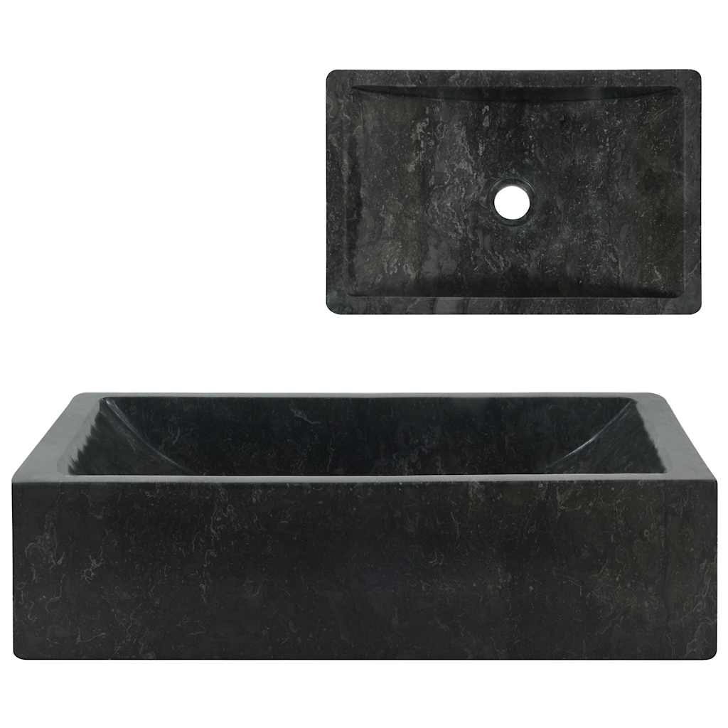 Marmeren Gootsteen Zwart 45x30 cm - 35% Korting!