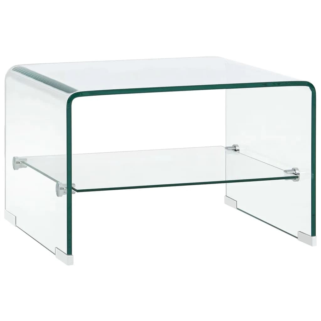 Salontafel Gehard Glas 50x45cm - Transparant - 35% Korting!