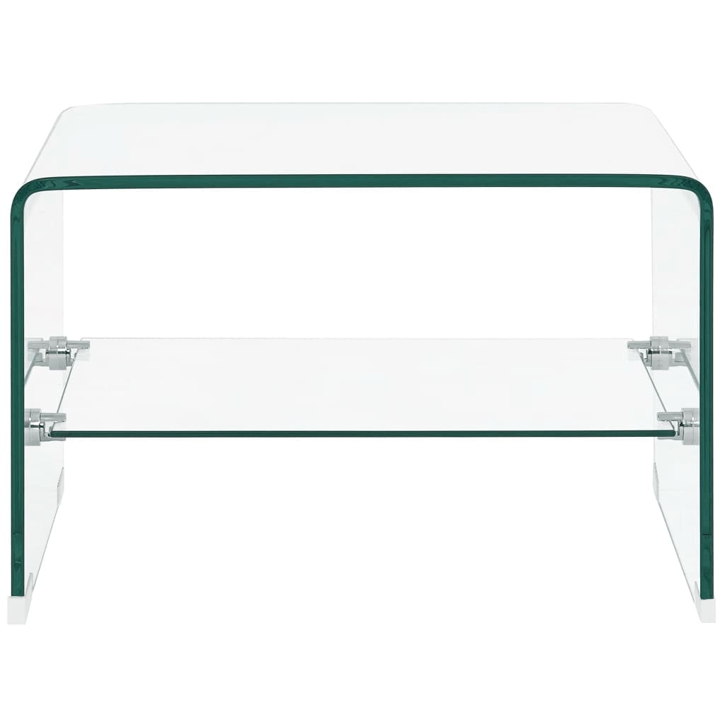 Salontafel Gehard Glas 50x45cm - Transparant - 35% Korting!
