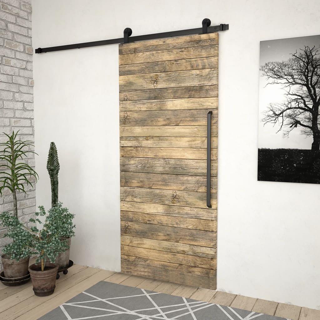 Schuifdeur Set 200cm SKIEN Zwart - 47% Korting!