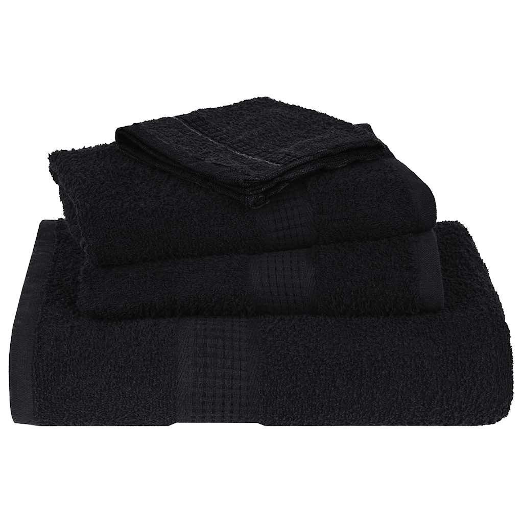 vidaXL Douchehanddoeken 10 st Zwart -57%! Topdeal