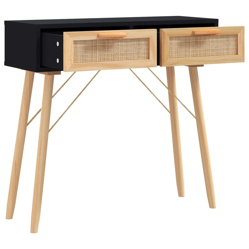 Wandtafel Grenenhout/Rattan 80cm - 47% Korting!