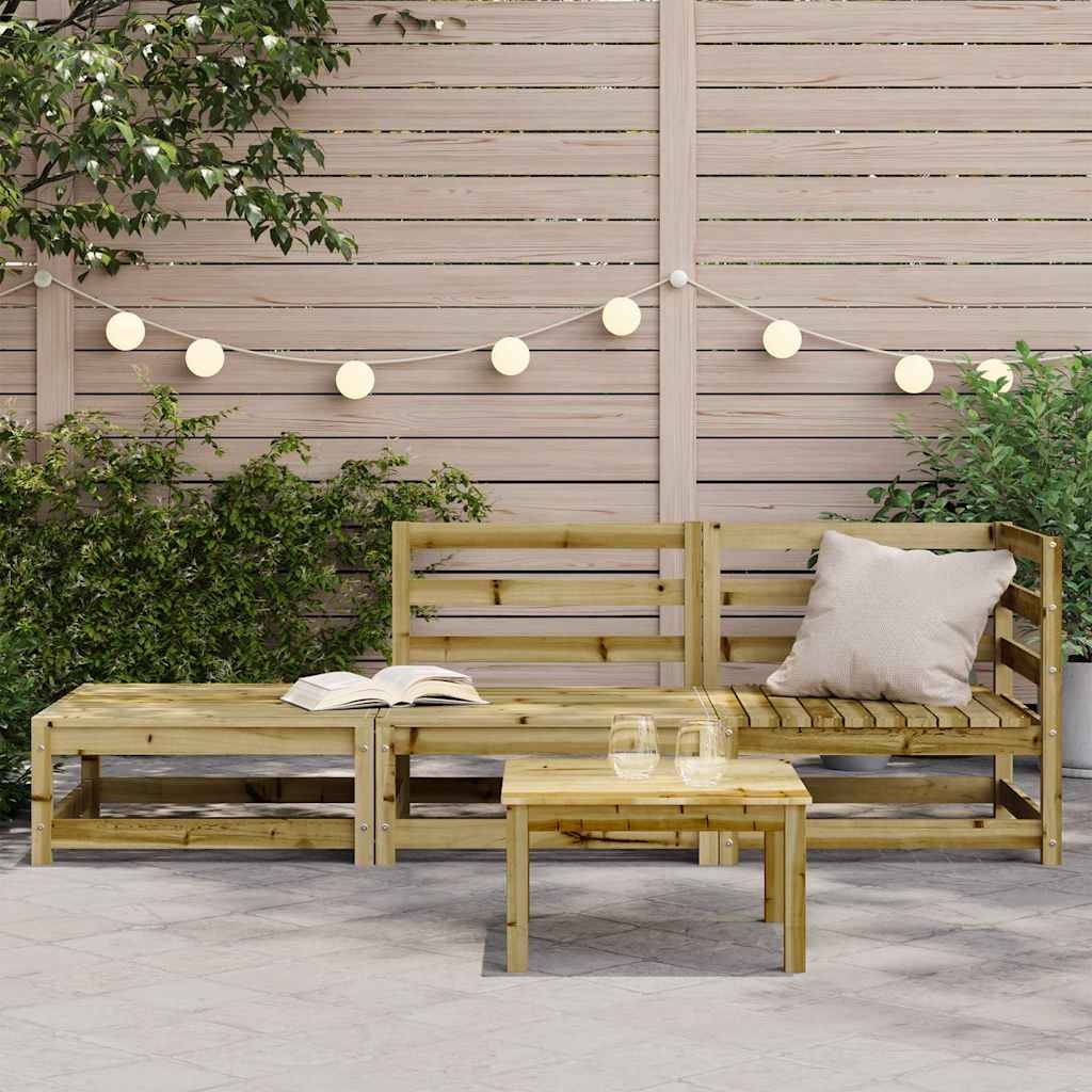 Tuinbank Set Grenenhout + Voetenbank - 35% Korting!