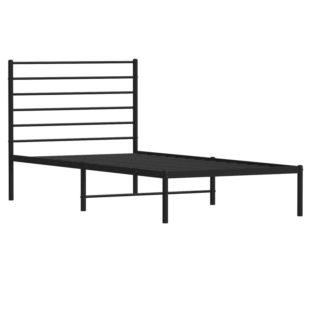 vidaXL Bedframe 90x200 Zwart Metaal - 35% Korting!