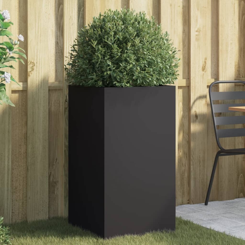 VidaXL Plantenbak Staal Zwart 42x38x75cm - 47% Korting!