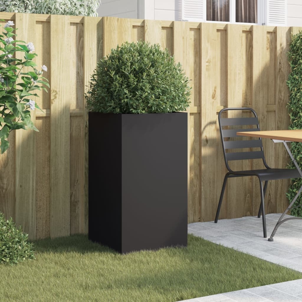 VidaXL Plantenbak Staal Zwart 42x38x75cm - 47% Korting!
