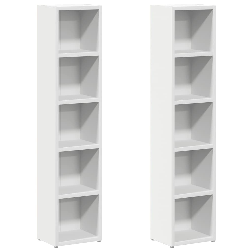 VidaXL CD-Kasten Wit Hout (2 stuks) - 35% Korting!