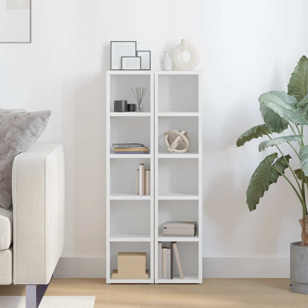VidaXL CD-Kasten Wit Hout (2 stuks) - 35% Korting!
