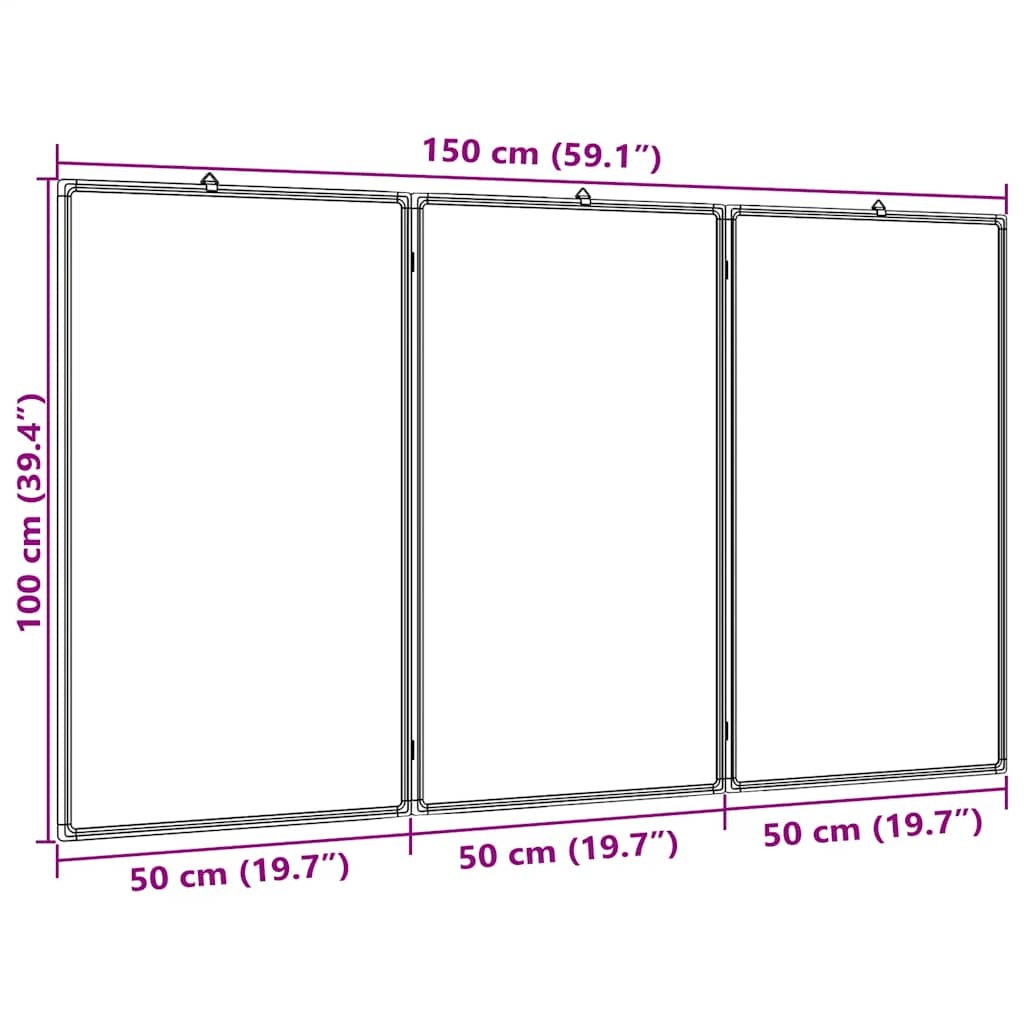Magnetisch Inklapbaar Whiteboard 150x100 cm - 35% Korting!